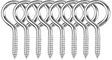 Steel Screw Eye Hooks, 200LB, 2-1/2 Inches TekShack