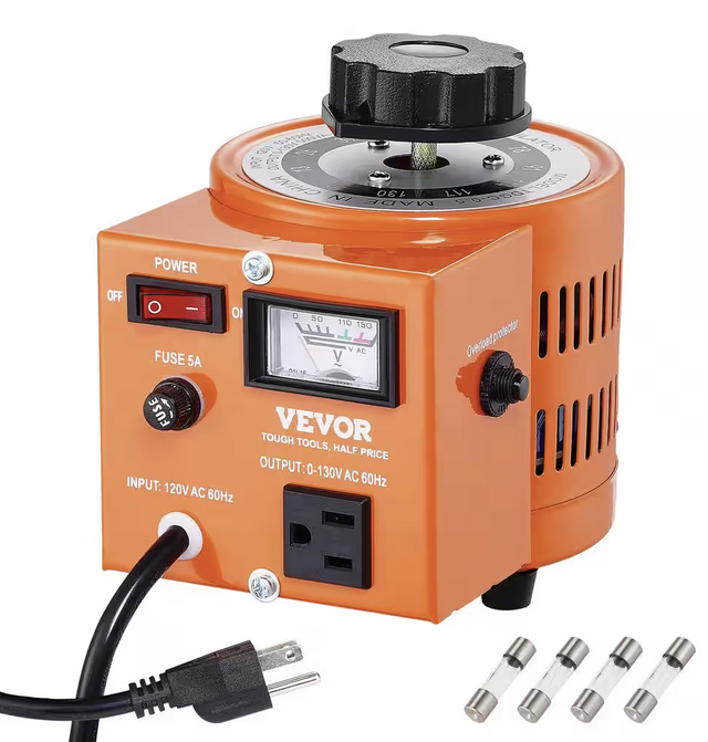 500VA Variac Auto Variable Voltage Transformer Analog Meter TDGC-0.5 TekShack