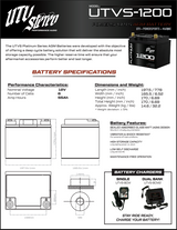 UTV Stereo Platinum Series AGM 1200 Battery | UTVS-1200