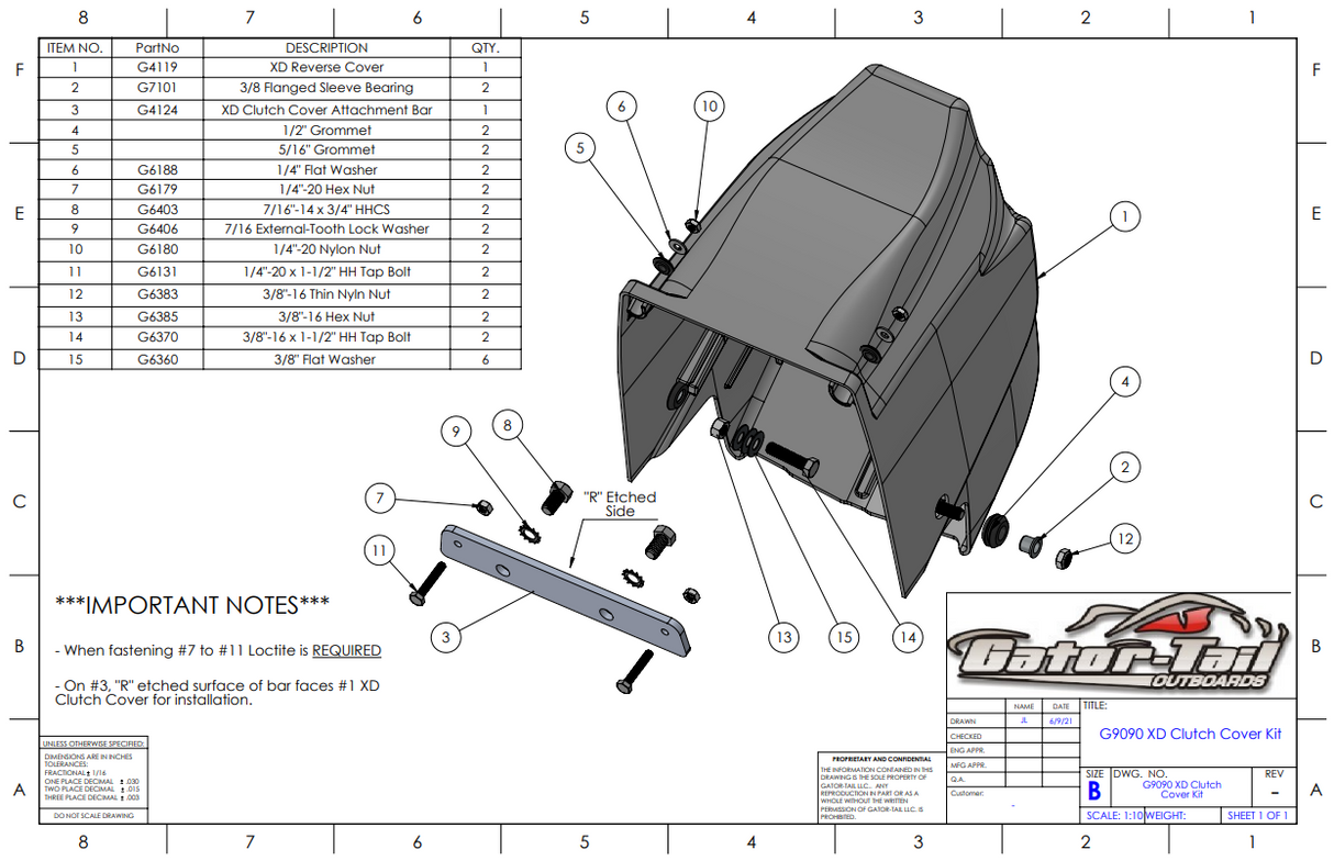 Clutch Cover Gatortail