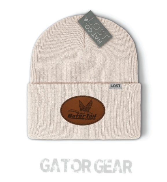 Lost Oat Leather Patch Beanie Gatortail