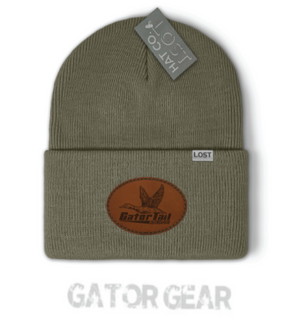 Lost Gator Leather Patch Beanie Gatortail
