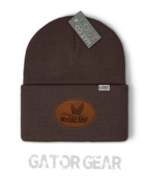 Lost Mud Leather Patch Beanie Gatortail