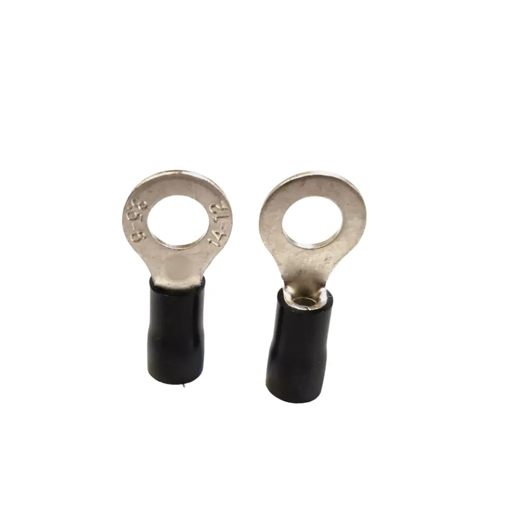 14-12 VINYL RING TERMINAL ELECTRICAL CONNECTOR BLACK YOU CHOOSE SIZE ACDCWIREANDSUPPLY