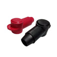 RED + BLK Battery Alternator Starter Terminal Post Stud Boot Cover (B) style AC/DC WIRE AND SUPPLY