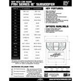Sky High Car Audio FMX 18" 3500W RMS Subwoofer DVC Sky High Car Audio