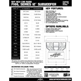 Sky High Car Audio FXXL 12" 5000W RMS Subwoofer DVC Sky High Car Audio