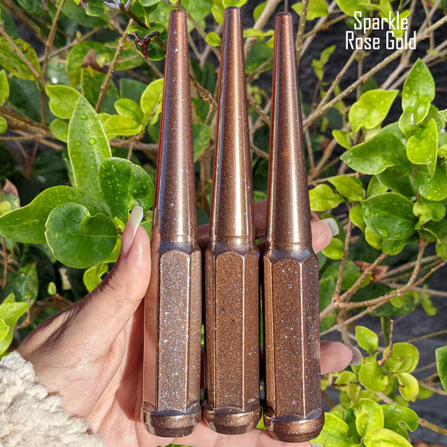 1 Pc 14x1.5 Spike Lug Nuts 6" Tall - Powder Coated - Various Colors