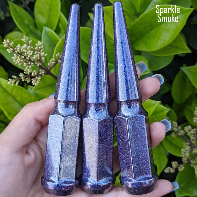 32 Pc 14x1.5 Spike Lug Nuts 4.5" Tall - Powder Coated - Various Colors