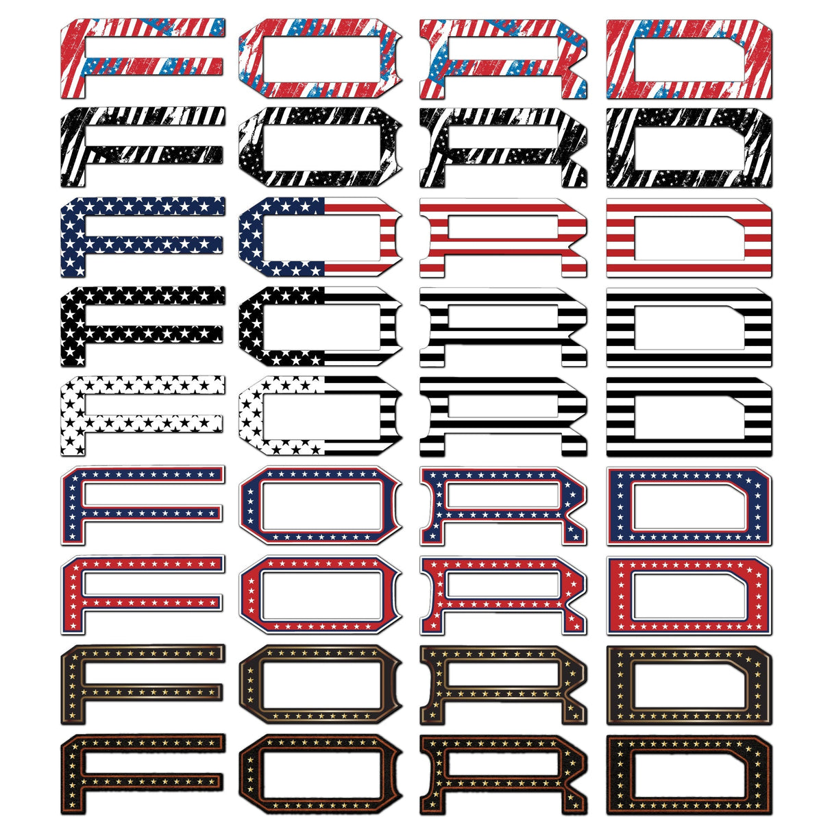 Vinyl Fox Vinyl Grille Letters| '22- Current Ford Bronco Raptor