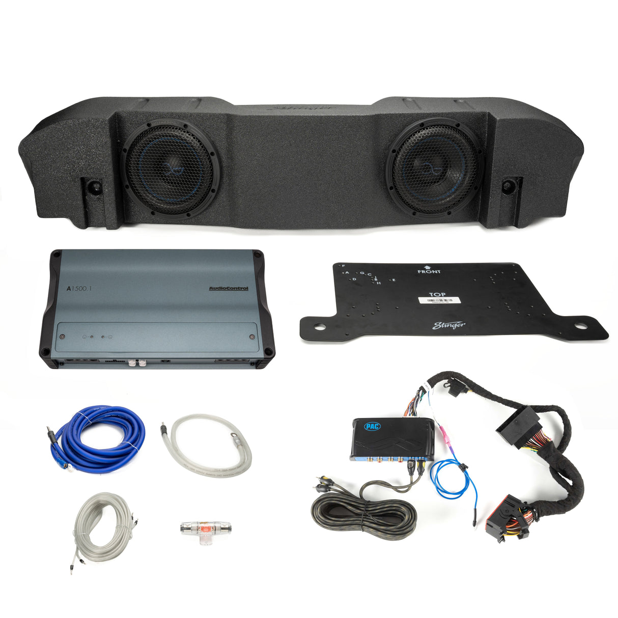 Stinger Plug & Play Mono Amp & Sub Bundle  I '20- '23 Jeep JT Gladiators