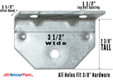 Dual Support Adjustable Bunk Bracket System - Complete Kit, All Stainless-Steel Hardware