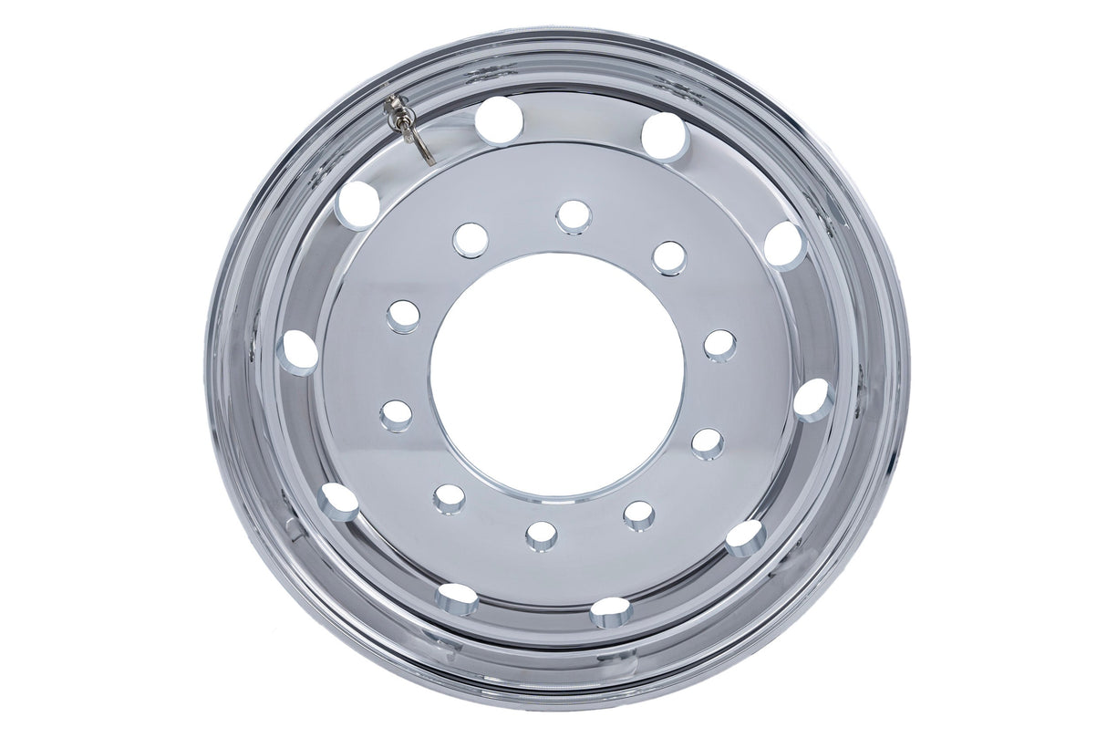 22.5x9 Truck Wheel Flat Face 16pcs Forged Aluminum Rims $342 each BULK PRICE Polished Front Hub Pilot