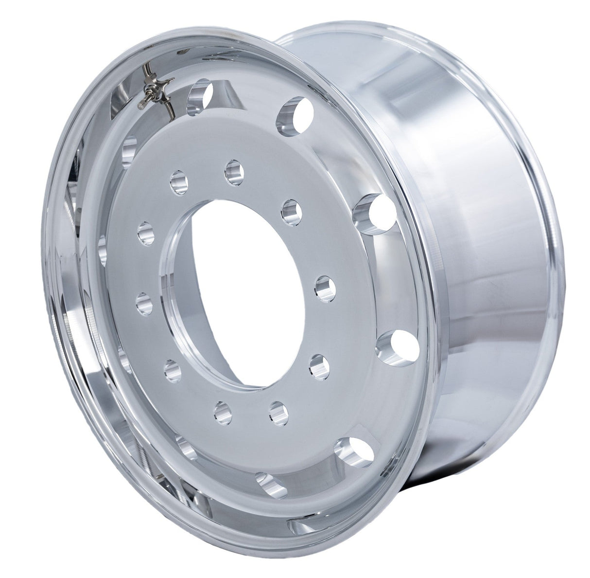22.5x9 Truck Wheels Flat Face 2pcs Forged Aluminum Rims $350 each BULK PRICE Polished Front Hub Pilot
