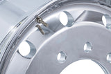 22.5x9 Truck Wheels Flat Face 2pcs Forged Aluminum Rims $350 each BULK PRICE Polished Front Hub Pilot