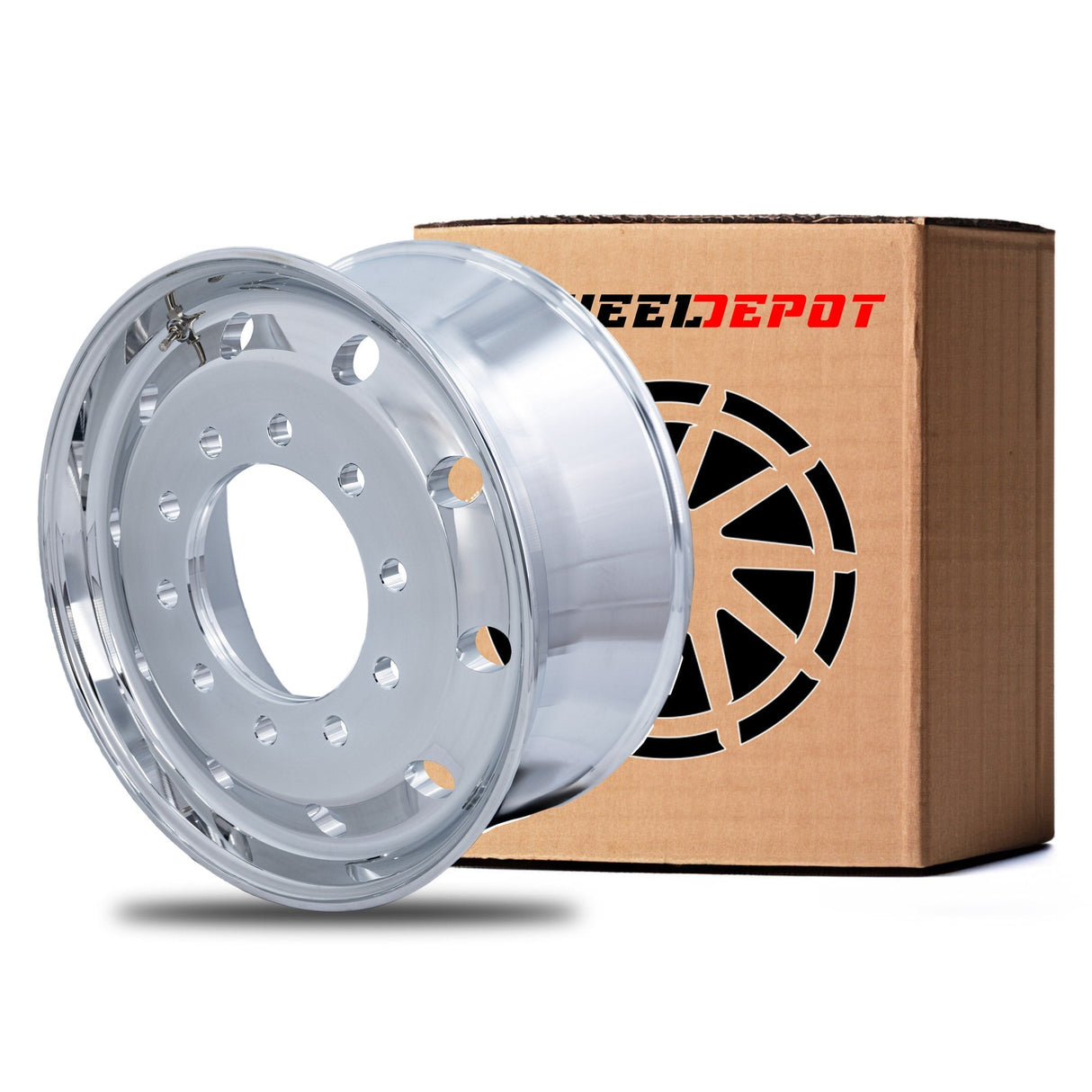 22.5x9 Truck Wheel Flat Face 16pcs Forged Aluminum Rims $342 each BULK PRICE Polished Front Hub Pilot