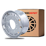 22.5x9 Truck Wheels Flat Face 600pcs Forged Aluminum Rims $149 each FOB WHOLESALE PRICE Polished Front Hub Pilot