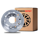 22.5x9 Truck Wheels Flat Face 4pcs Forged Aluminum Rims $342 each BULK PRICE Polished Front Hub Pilot