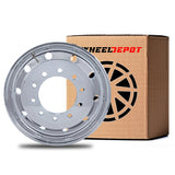 22.5x9 Truck Wheels Flat Face 2pcs Forged Aluminum Rims $350 each BULK PRICE Polished Front Hub Pilot