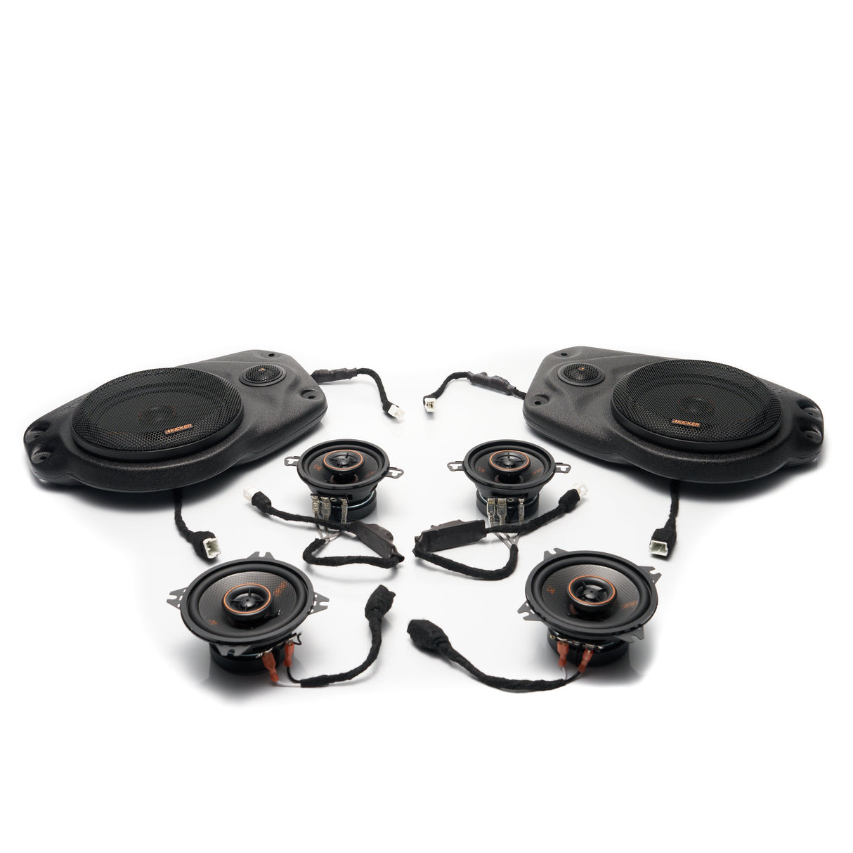 Kicker KS Plug & Play Speaker Bundle Upgrade (Factory Amplified) | '18-'23 JL/ '20-'23 JT