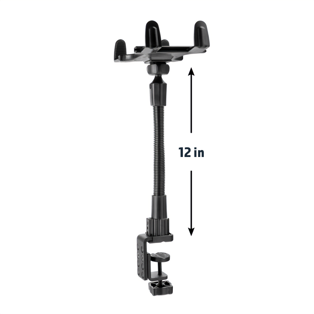 ARKON Heavy Duty C-Clamp with 12" Bendable ARM Tablet Mount