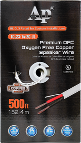 Premium 14 Gauge Oxygen Free Copper Speaker Wire (TCL23-14-2C-UL) Audiopipe