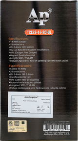 Premium 14 Gauge Oxygen Free Copper Speaker Wire (TCL23-14-2C-UL) Audiopipe