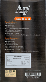 Premium 16 Gauge Oxygen Free Copper Speaker Wire (TCL23-16-4C-UL) Audiopipe
