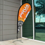 PRV Audio Small Teardrop Flag Double-Sided 2.5ft x 9ft
