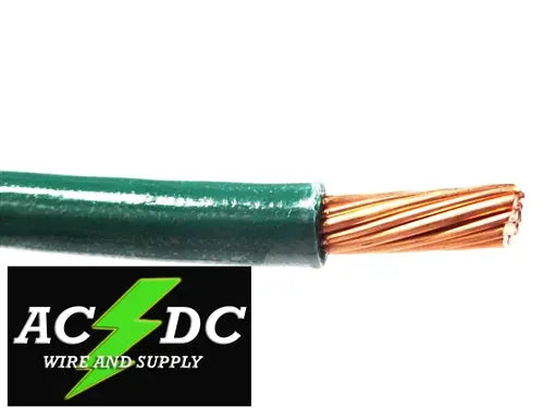 THHN 14 AWG GAUGE GREEN NYLON PVC STRANDED COPPER BUILDING WIRE AC/DC WIRE AND SUPPLY