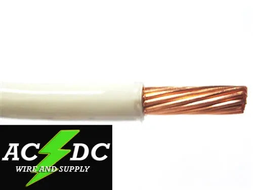 THHN 8 AWG GAUGE WHITE NYLON PVC STRANDED COPPER BUILDING WIRE AC/DC WIRE AND SUPPLY
