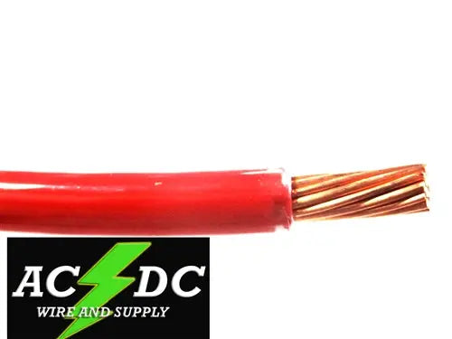 THHN 8 AWG GAUGE RED NYLON PVC STRANDED COPPER BUILDING WIRE AC/DC WIRE AND SUPPLY