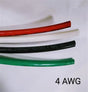 25' FEET EA THHN THWN-2 4 AWG GAUGE RED BLACK GREEN WHITE COPPER BUILDING WIRE AC/DC WIRE AND SUPPLY