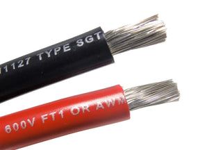 2/0 AWG Gauge Battery Cable Marine Grade Tinned Copper - SOLD PER FT - BLACK & RED AC/DC WIRE AND SUPPLY