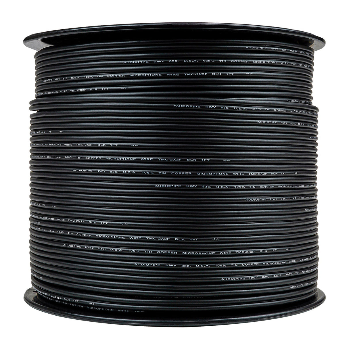 Siamese Slim Microphone Cable (TMC-2X2F-BLK) Audiopipe