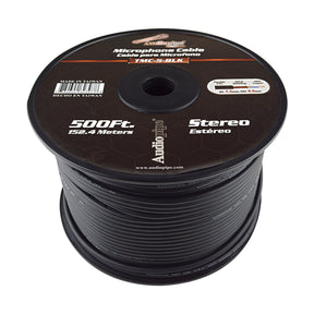 500’ Microphone Cable, 100% Copper (TMC-5-BLK) Audiopipe
