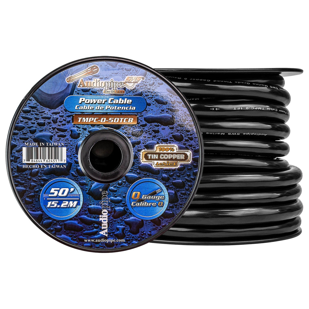 Marine 0 Gauge Power Cable (TMPC-0-50TCB) Audiopipe