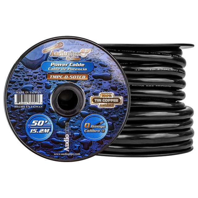 Marine 0 Gauge Power Cable (TMPC-0-50TCB) Audiopipe