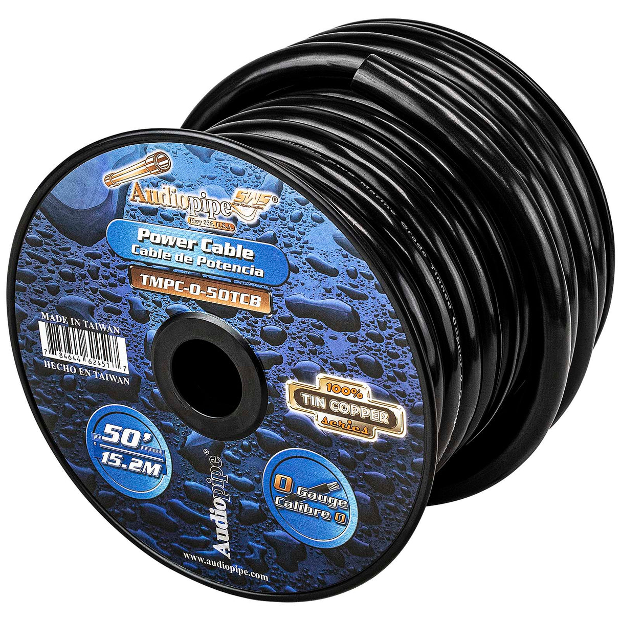 Marine 0 Gauge Power Cable (TMPC-0-50TCB) Audiopipe