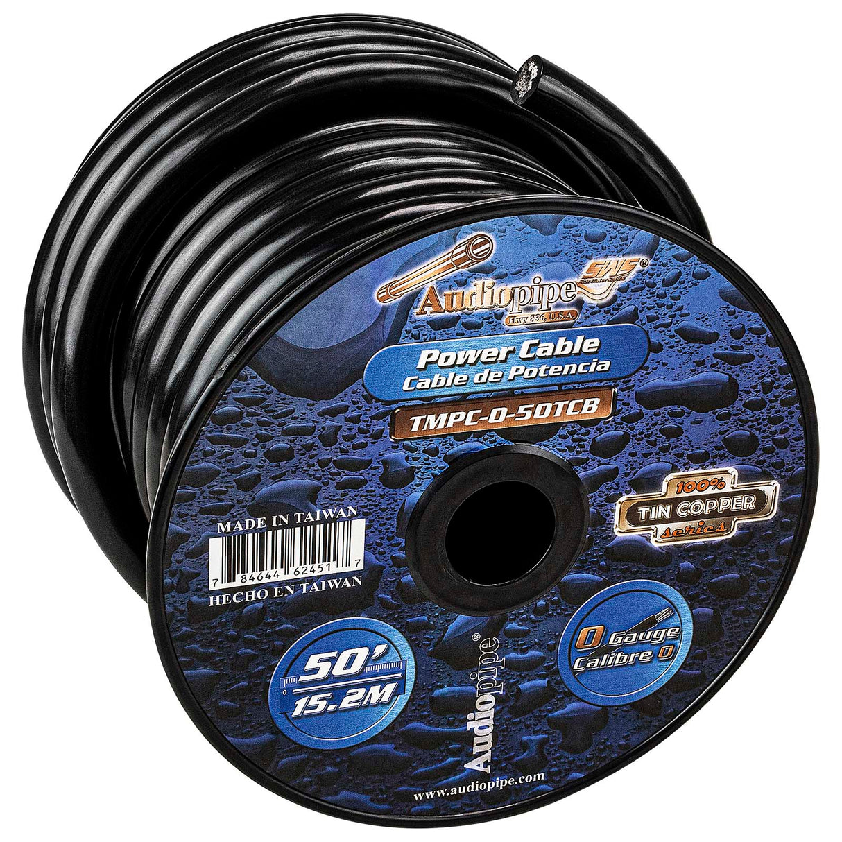 Marine 0 Gauge Power Cable (TMPC-0-50TCB) Audiopipe