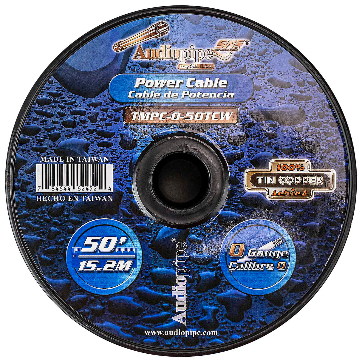 Marine 0 Gauge Power Cable (TMPC-0-50TCW) Audiopipe