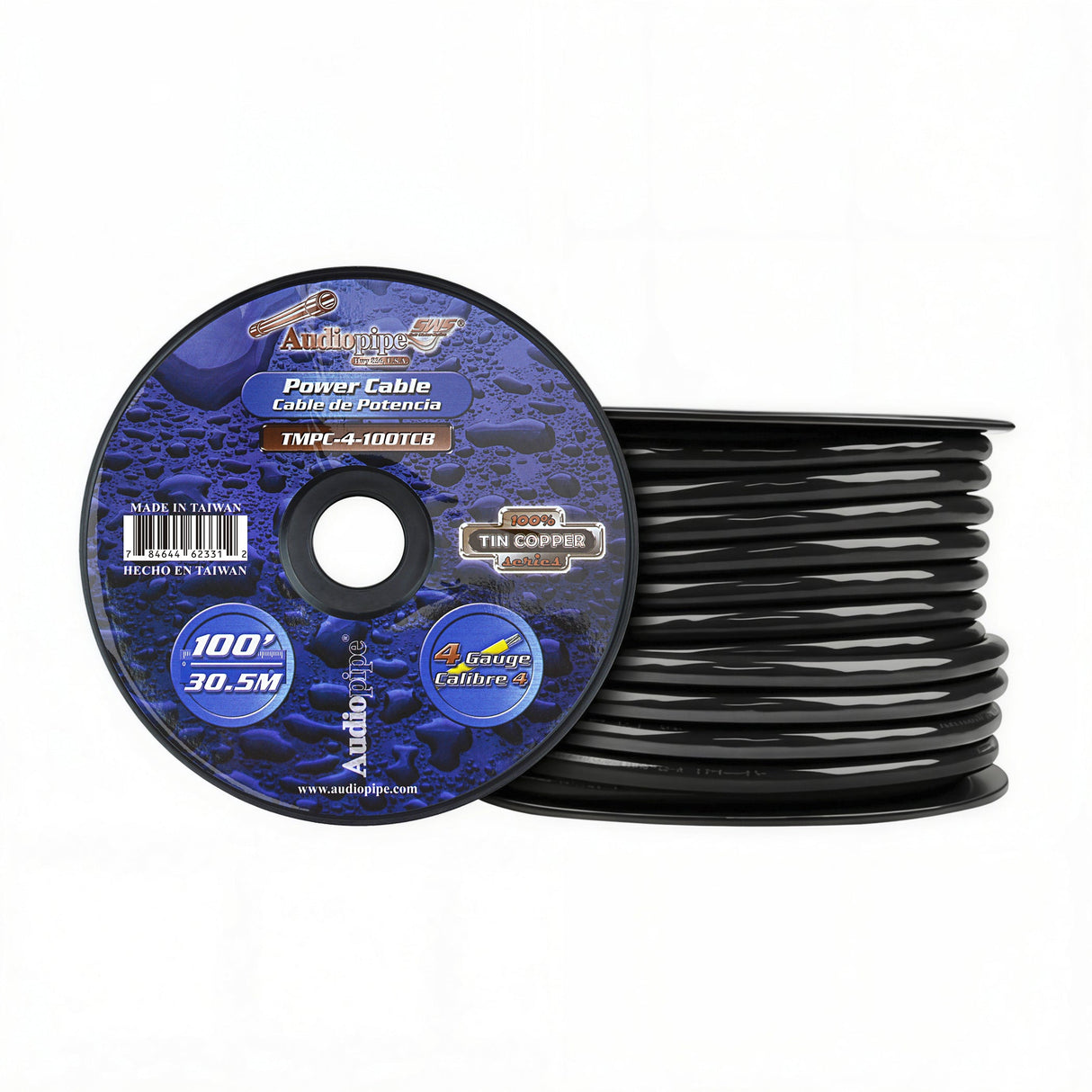 Marine 4 Gauge Power Cable (TMPC-4-100TCB) Audiopipe