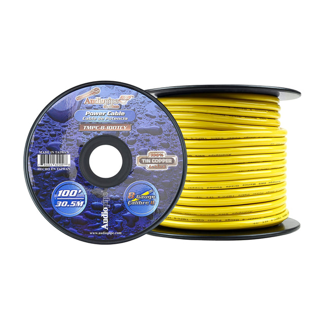 Marine 8 Gauge Power Cable (TMPC-8-100TCY) Audiopipe