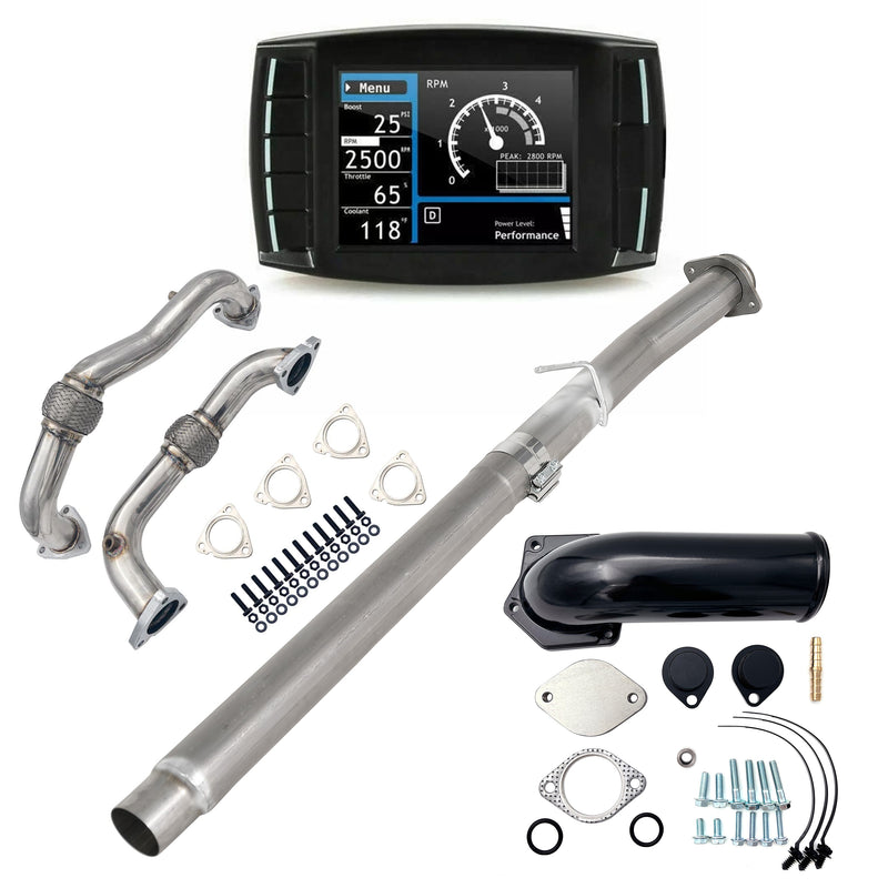 2008-2010 6.4L Ford Powerstroke 4" DPF/DEF/EGR Delete All-in-One Kit