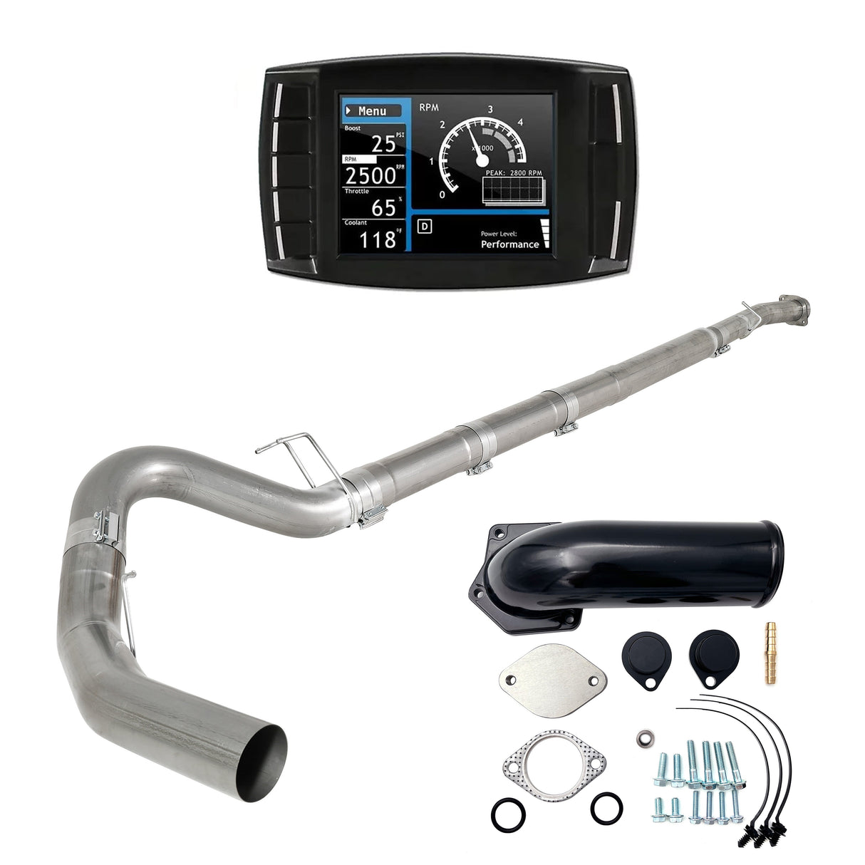 2008-2010 6.4L Ford Powerstroke 5" DPF/DEF/EGR Delete All-in-One Kit TruckTok