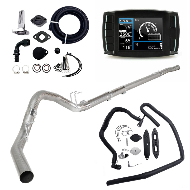 2011-2019 6.7L Ford Powerstroke 4" DPF/DEF/EGR/CCV Delete All-in-One Kit