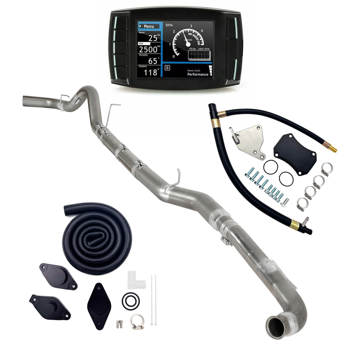 4" DPF/EGR/DEF/CCV Delete 2011-2015 6.6L Duramax LML All-in-One Kit TruckTok