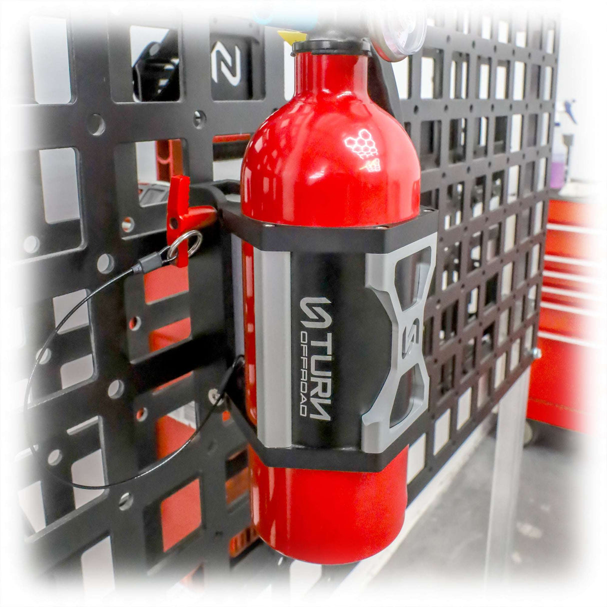 Quick Release Fire Extinguisher Mount | Universal Mount + L-Track Mounting Kit Turn Offroad