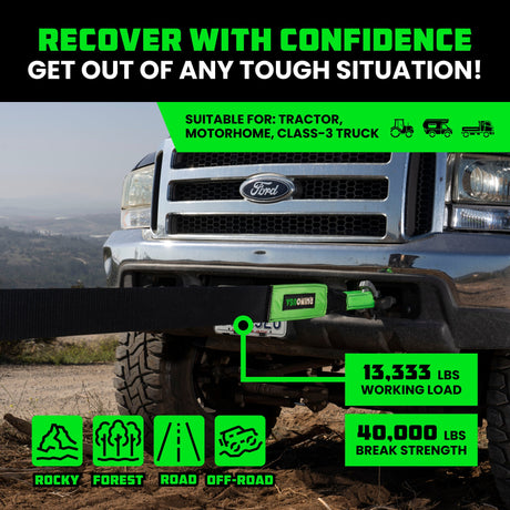 4" x 30' Ultimate Recovery Tow Strap