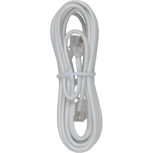 7ft White Telephone Line Cord TekShack